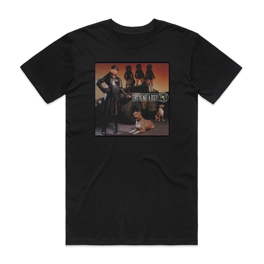 Missy Elliott This Is Not A Test Album Cover T-Shirt Black